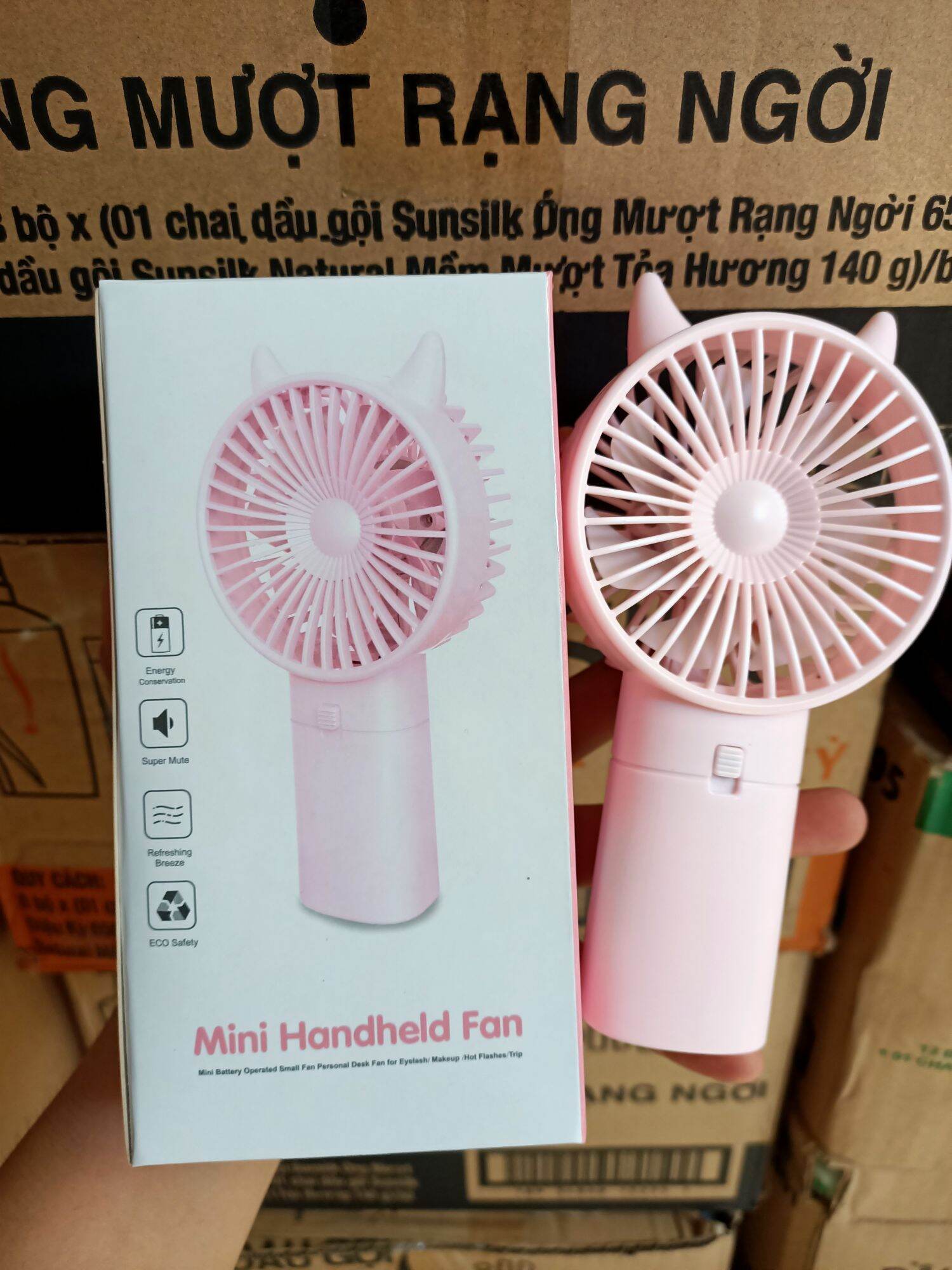 Quạt Cầm Tay Mini Sử Dụng Pin AA