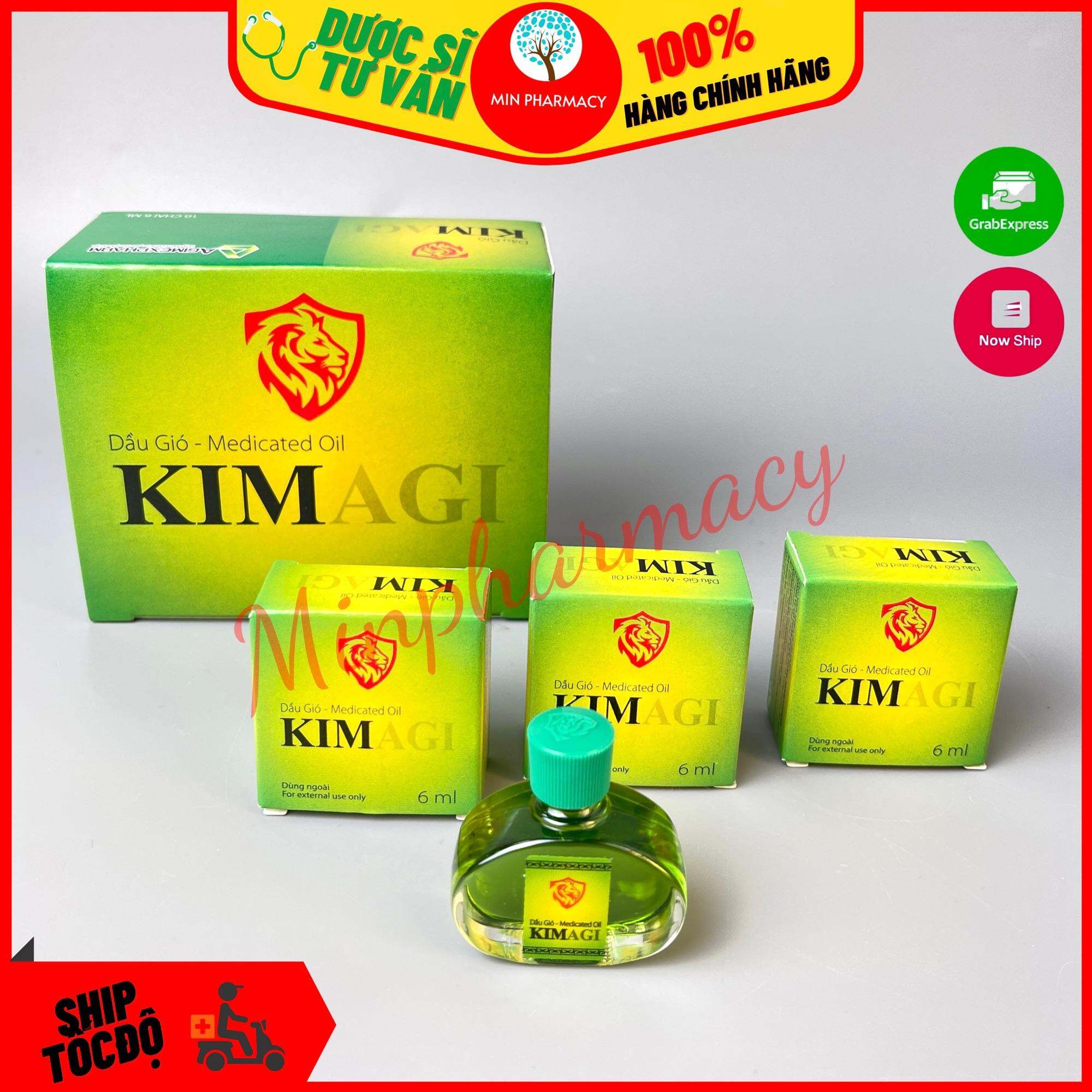 Dầu gió KIM Agi nước xanh Hương thơm dịu nhẹ, giữ ấm cơ thể chai 6ml - Minhpharmacy