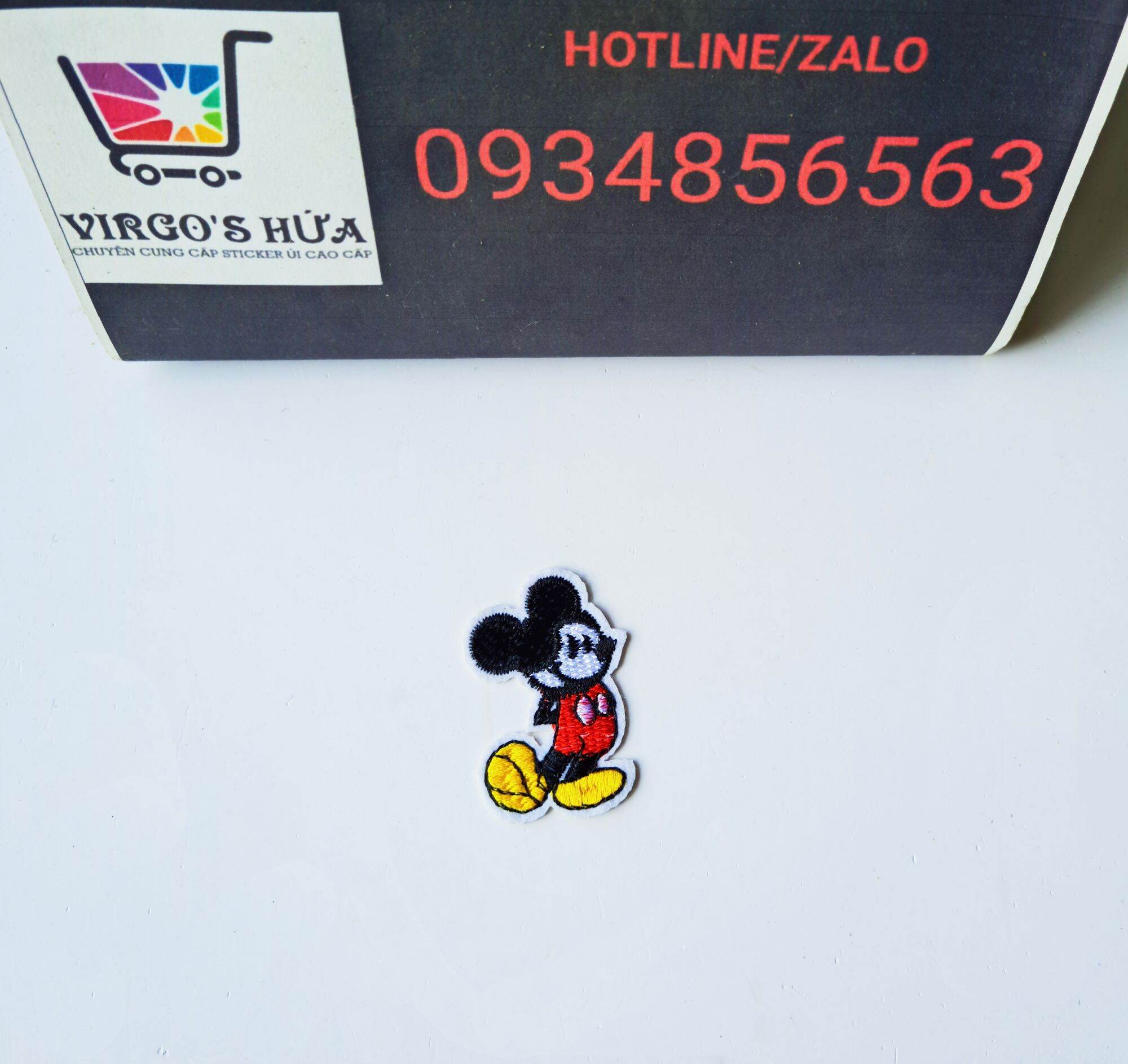 Sticker Ủi Patch Thêu Hình Chuột Mickey MS8258