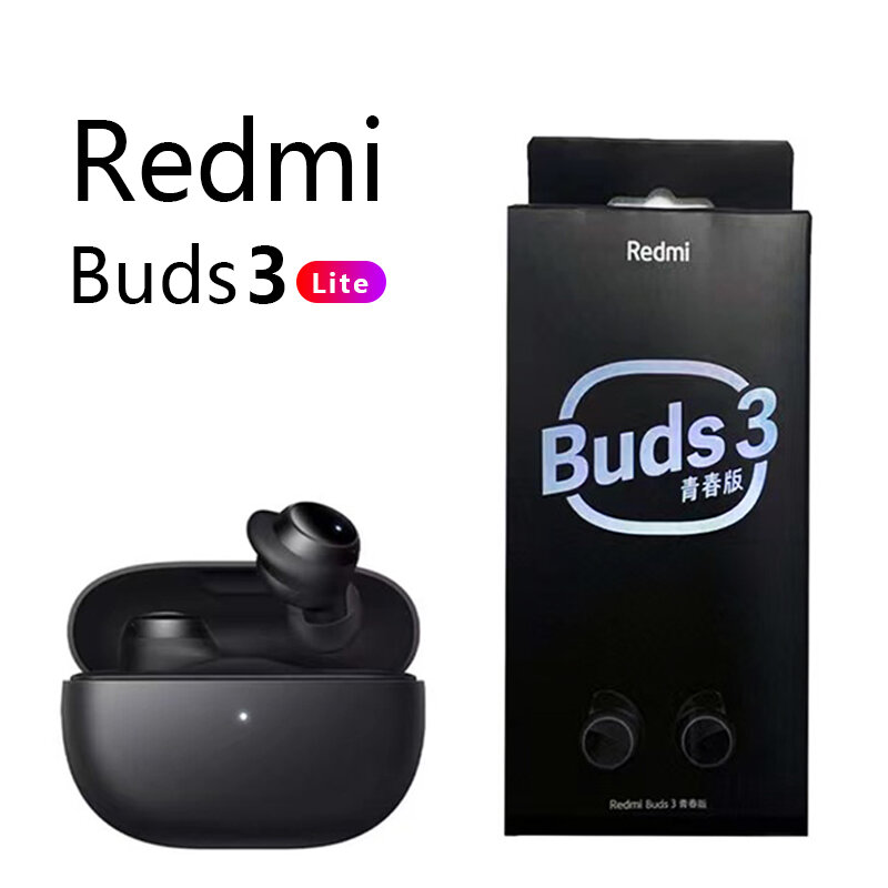 Xiaomi Redmi chồi 3 Lite TWS Bluetooth 5.2 Tai nghe tai nghe Tai nghe IP54 18 Giờ Tuổi thọ Pin Mi Ture không dây Earbuds 3 phiên bản Thanh Niên