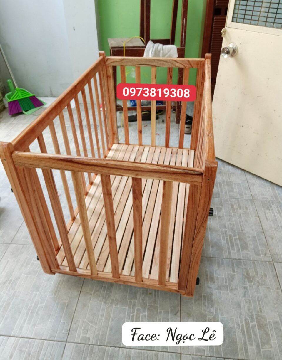 Cũi gỗ xoan cho bé