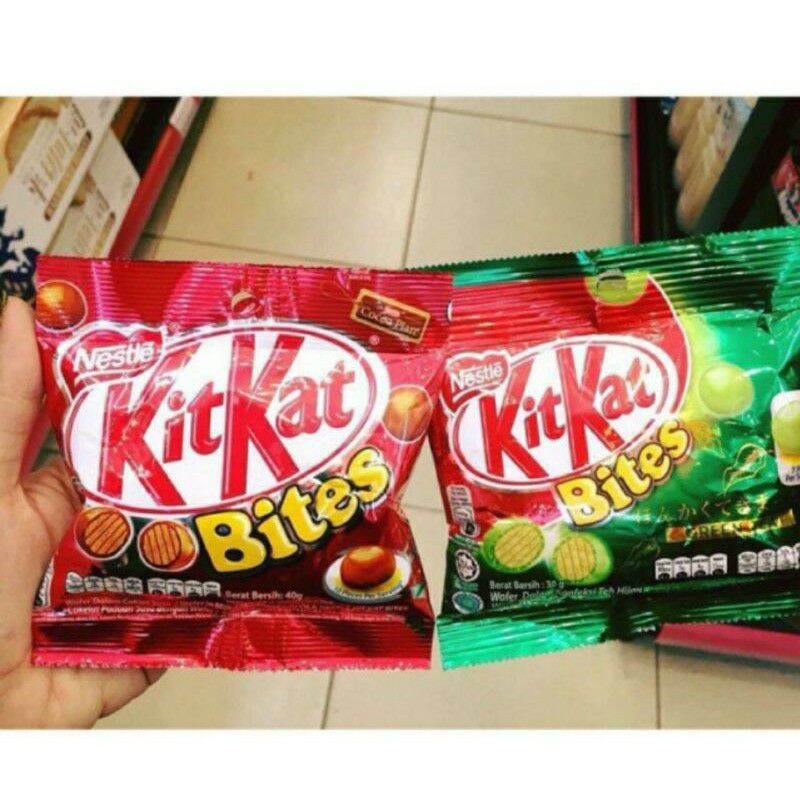 (combo 4 gói) Kitkat Socola Viên 40g ,Tra xanh 30g