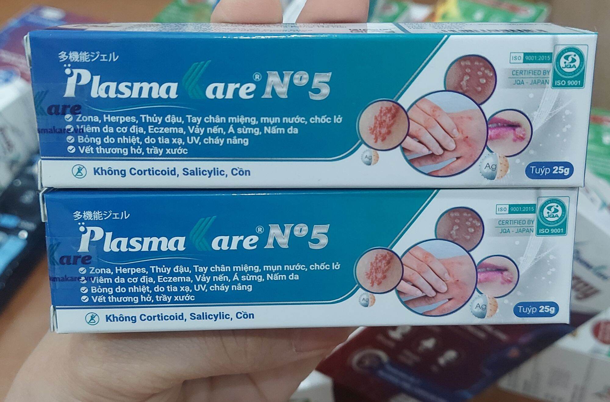 gel bôi Plasmakare No5 giúp kháng viêm, kháng nấm , kháng virus. Bảo vệ da