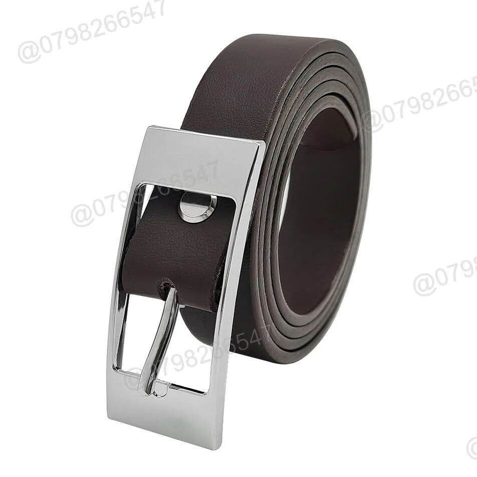 Thắt lưng học sinh nam giá rẻ| Khoá kim trắng thời trang bản nhỏ 2.3cm