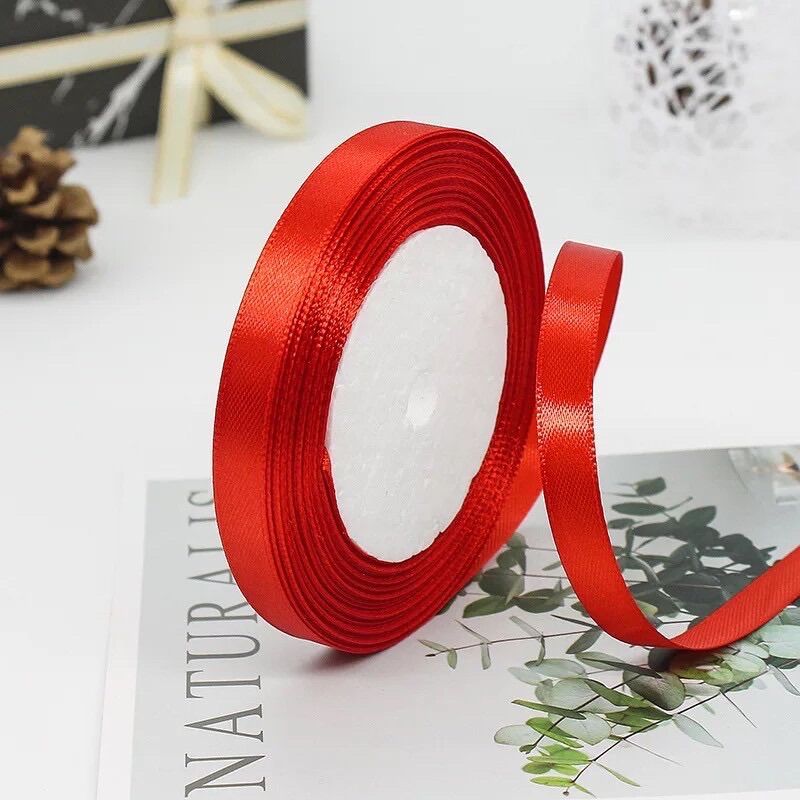 [Bán lẻ giá sỉ]4m Ruy băng satin lụa bo viền bản lớn 15mm cao cấp, ribbon, ruybang trang trí
