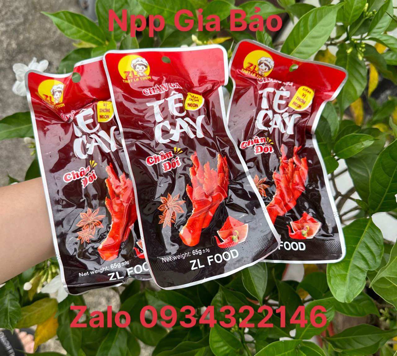 Combo 20 gói chân gà Tê cay đôi 1gói 2 chân 65gr