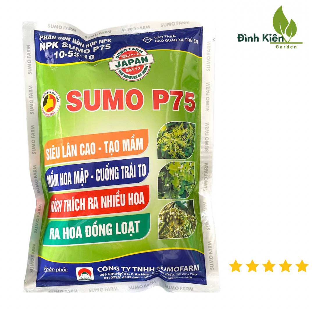 Phân bón lá SUMO P75 - Kích thích ra nhiều hoa, ra hoa đồng loạt gói