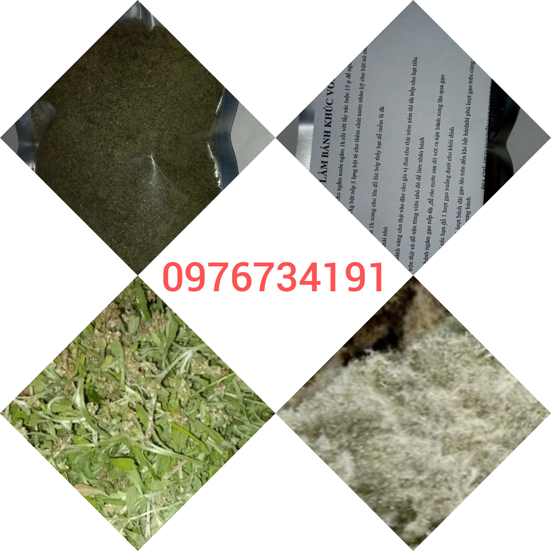 bột rau khúc làm bánh khúc 50k100g