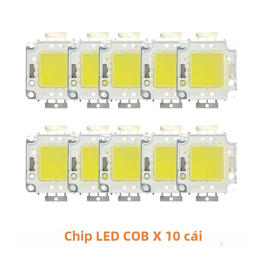 10 Chiếc 10W-100W LED COB Hạt Chip Siêu Sáng Với Trình Điều Khiển 9V-12V 30V-36V Trắng Ấm DIY Pha Đèn Phụ Kiện Gói