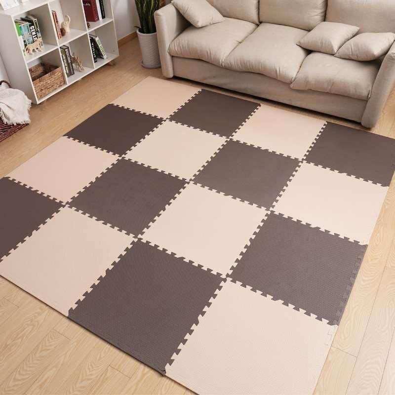 set 20 và 30 tấm Thảm xốp 30×30cm dày 1cm( nâu đỏ và kem)