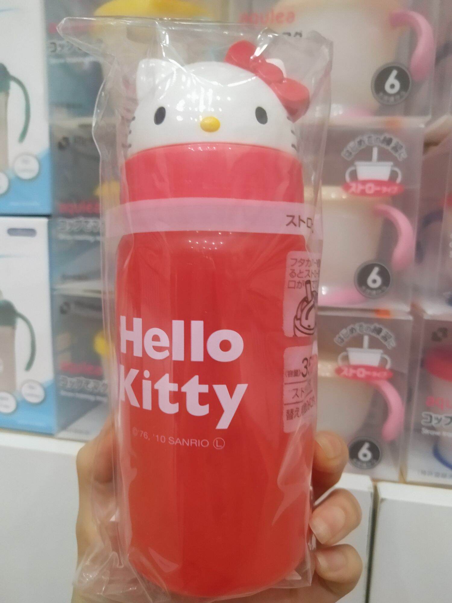 Bình nước vòi hút Skater hình Hello Kitty 350ml cho bé Hàng Nhập Khẩu Từ Nhật