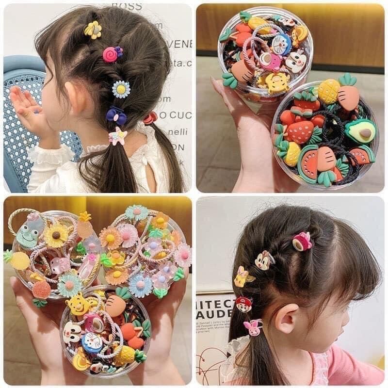 Hộp dây buộc tóc 30 chi tiết