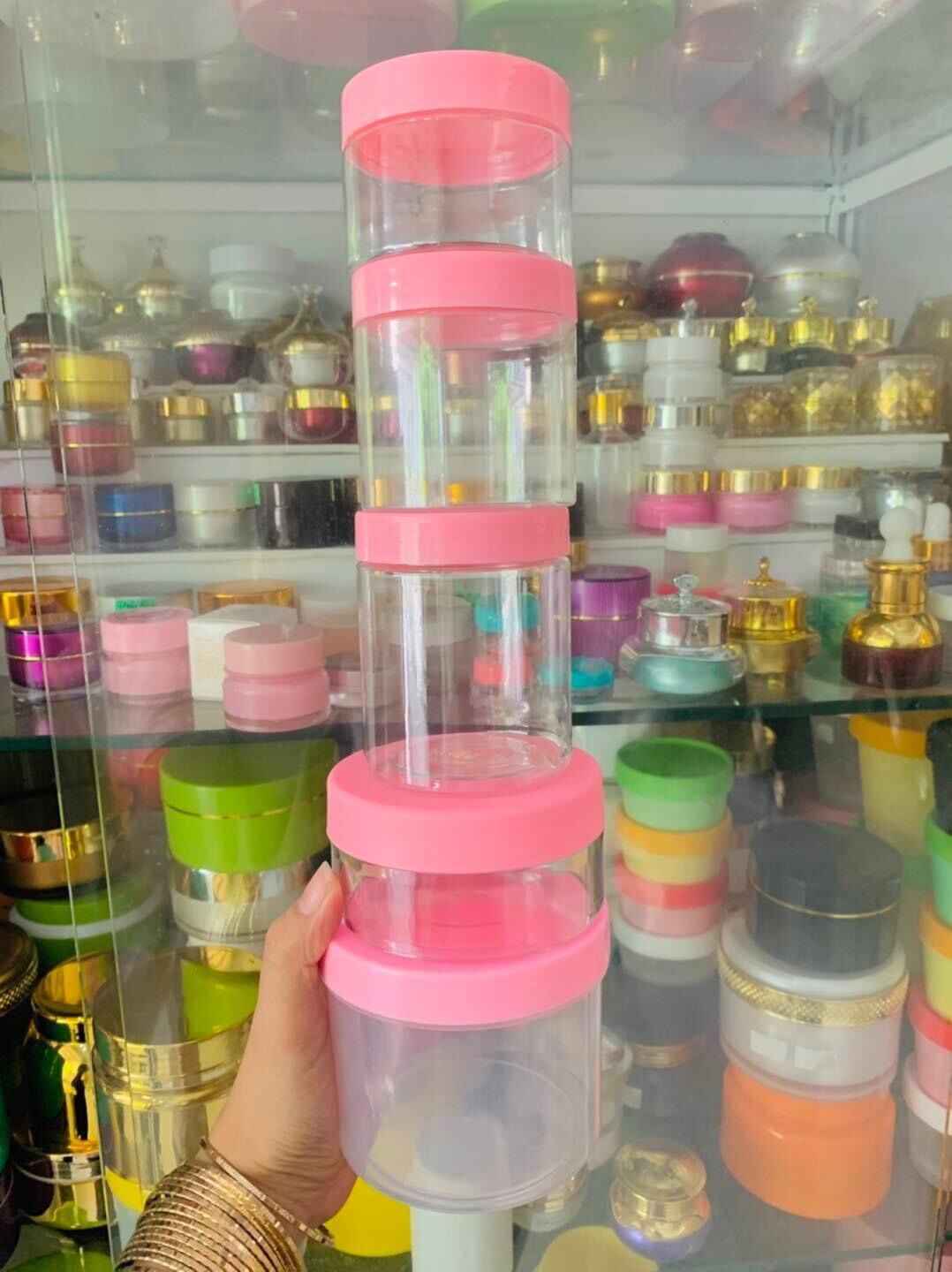 Hủ pet nắp hồng 100gr-200gr-250gr-500gr-180gr