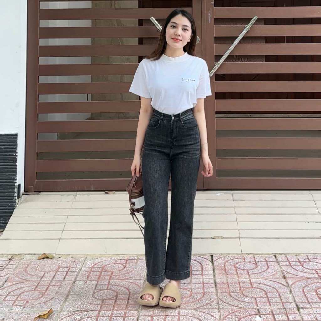 Quần jean ống đứng size đại co giãn