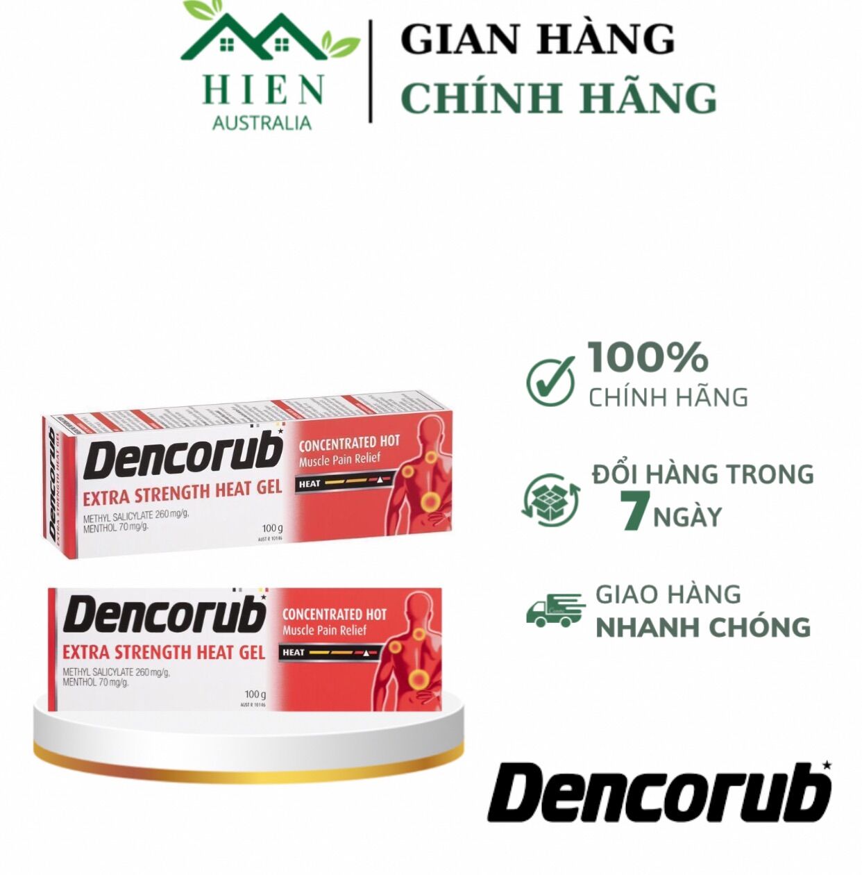 Dencorub Extra Strength Heat Gel 100g