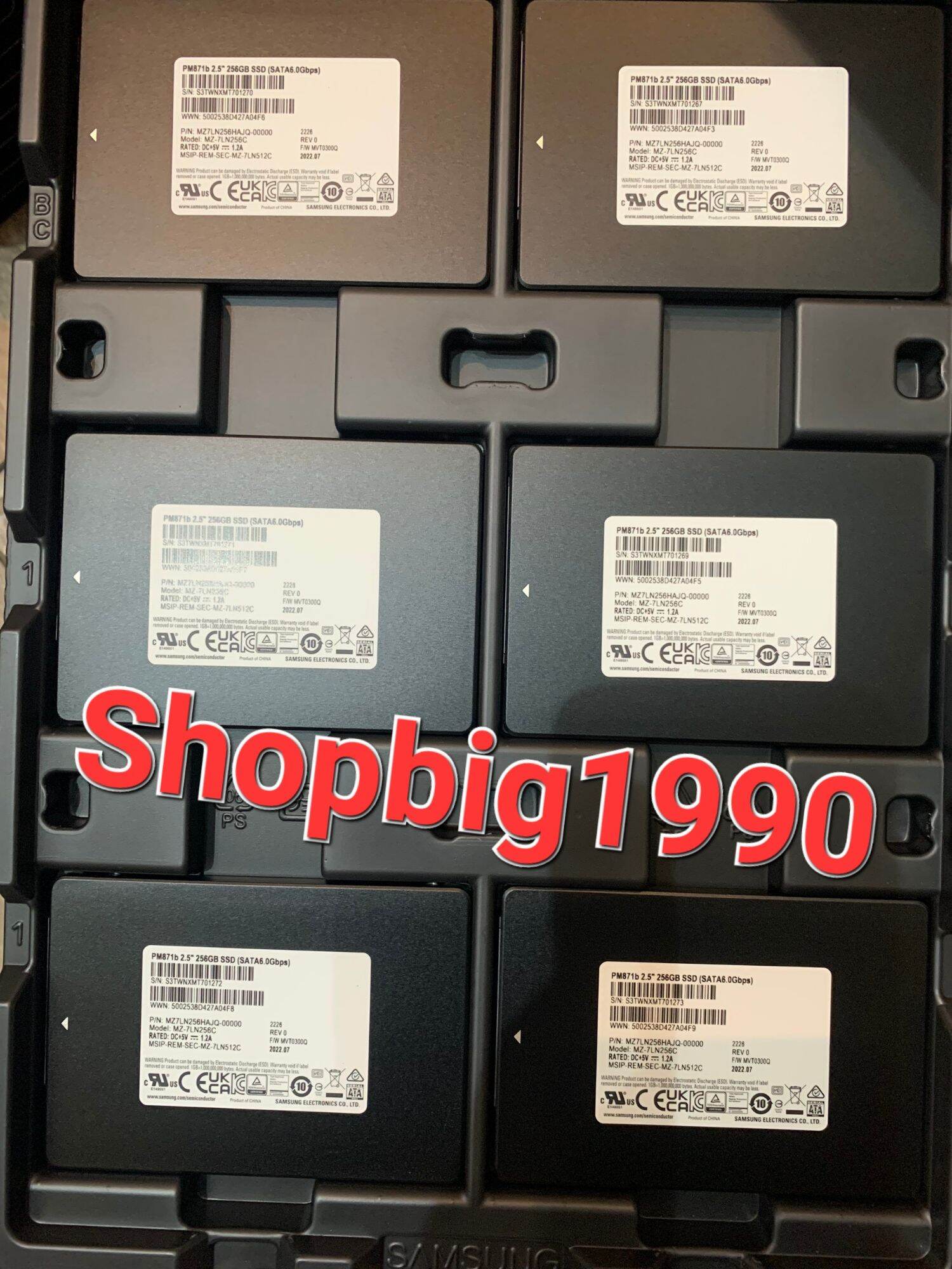 Ổ cứng SSD 256GB Samsung PM871b (Samsung 860 EVO OEM, Vỏ nhôm, Tốc độ cao)