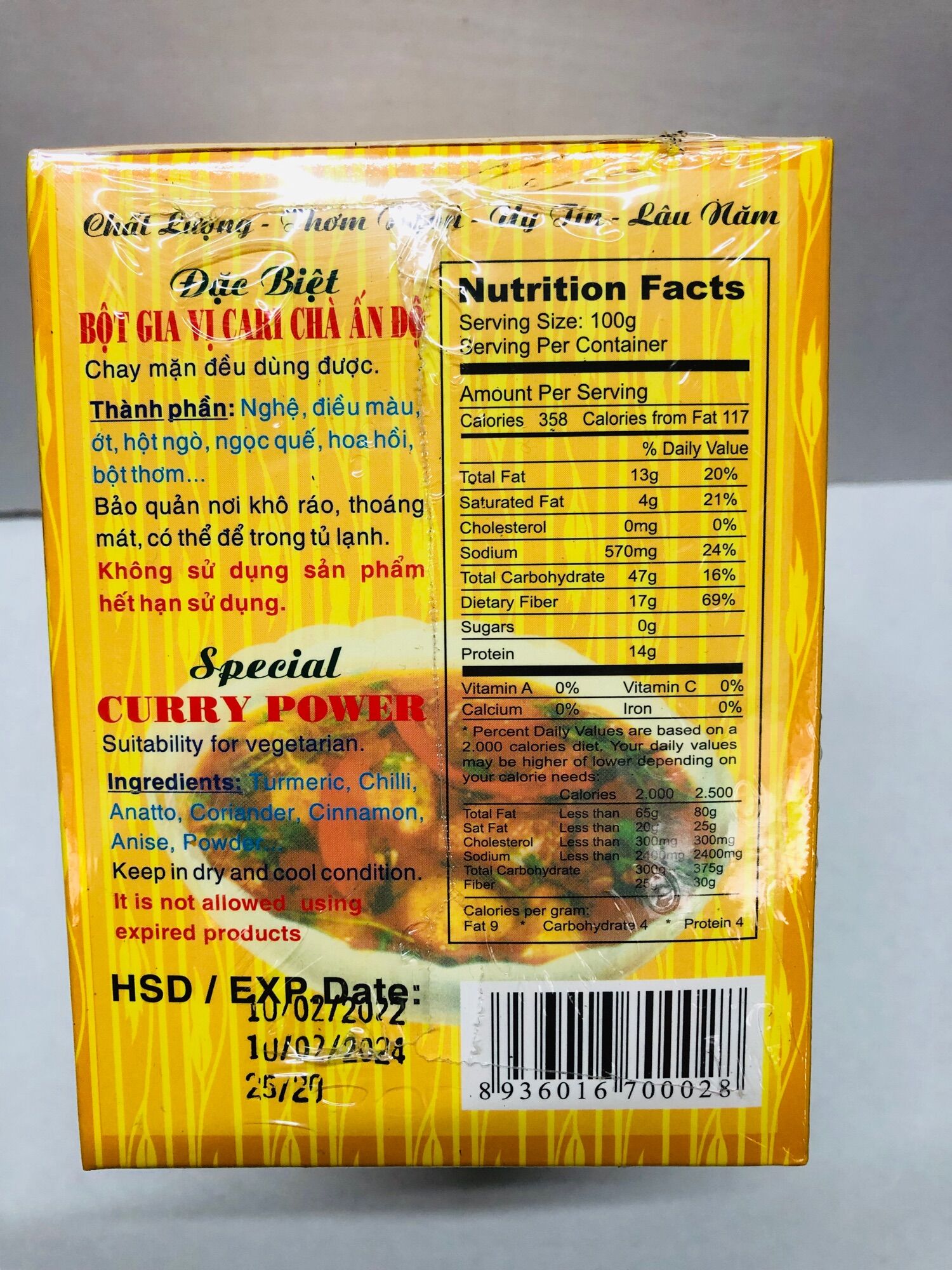 Gia vị Cari Chà ANH HAI (500g)