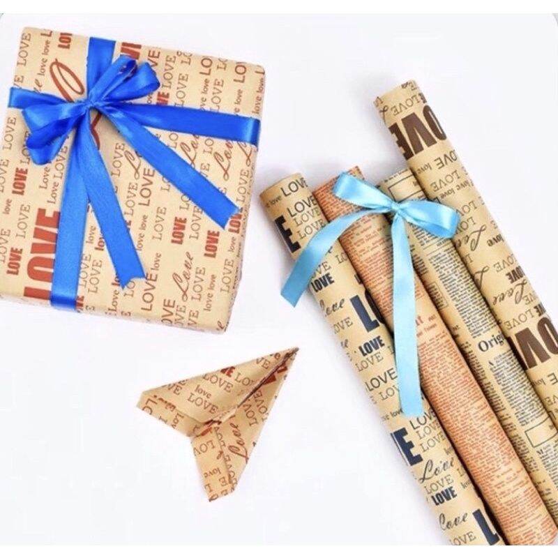 Set 10 tờ giấy báo gói hoa, gói quà