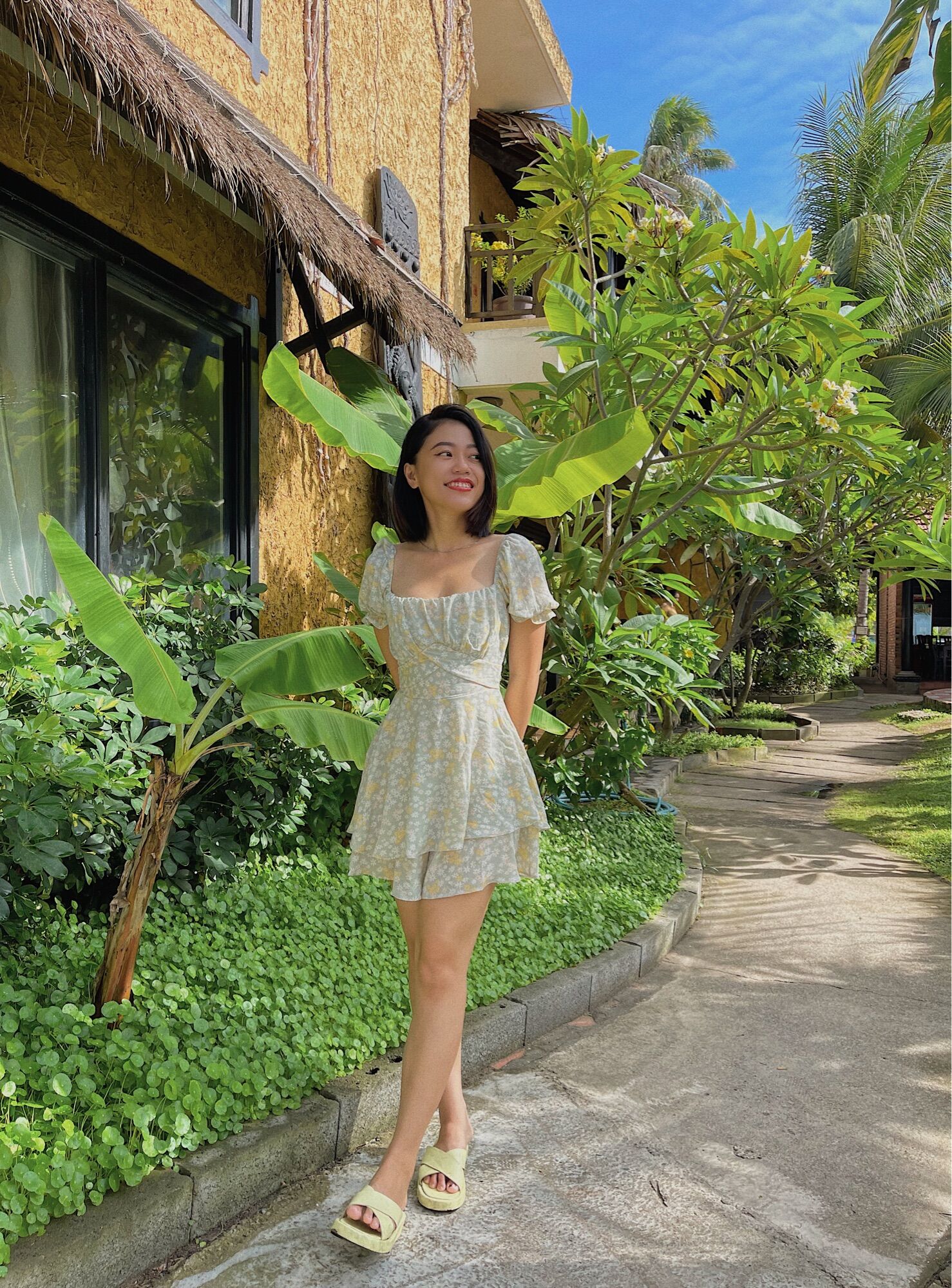 Đầm jumsuit hoa đẹp reverclothings ives jumsuit