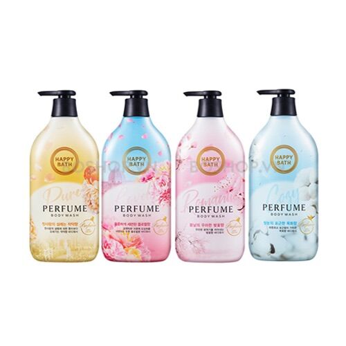 Sữa tắm nước hoa Happy Bath Perfume lưu hương 24h dưỡng ẩm làm trắng 900g