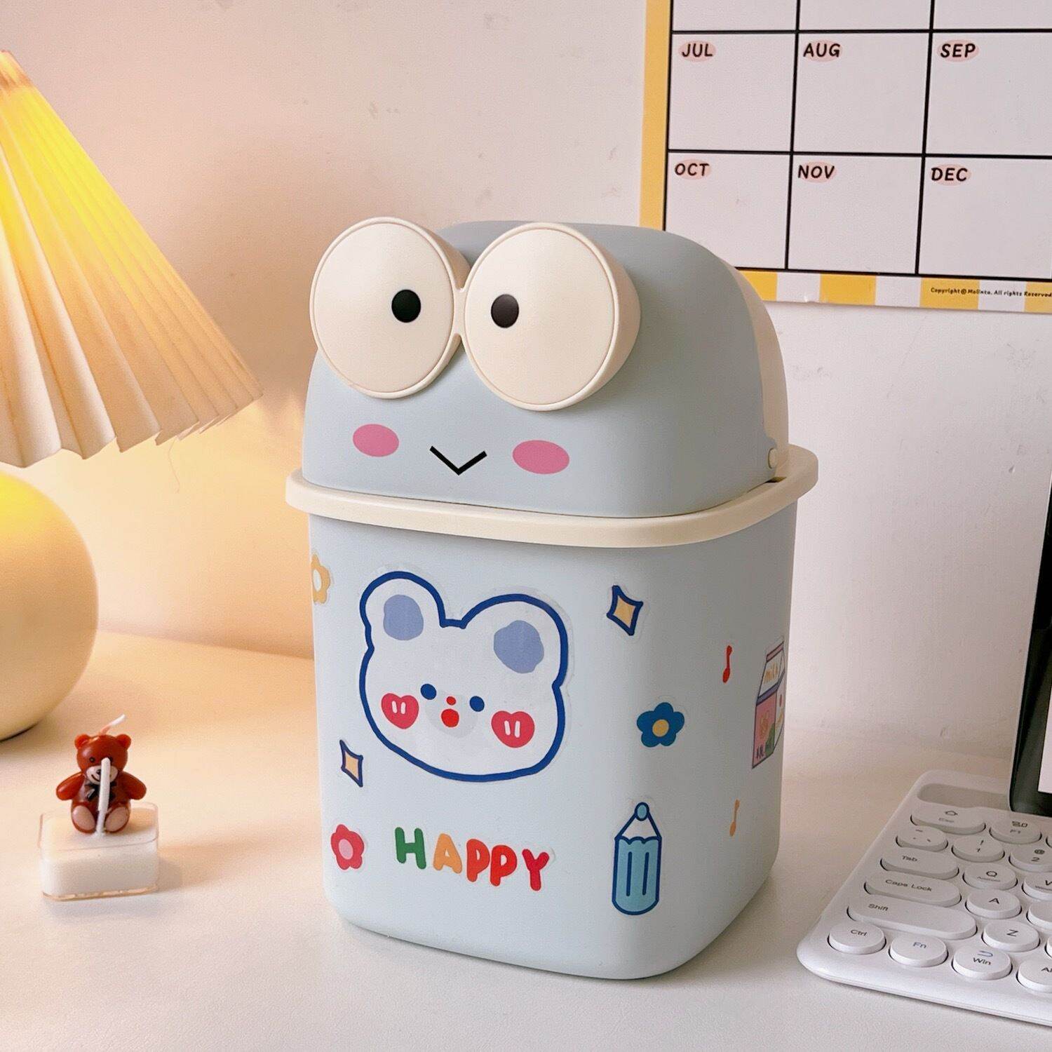 Thùng rác mini để bàn hình con ếch siêu cute
