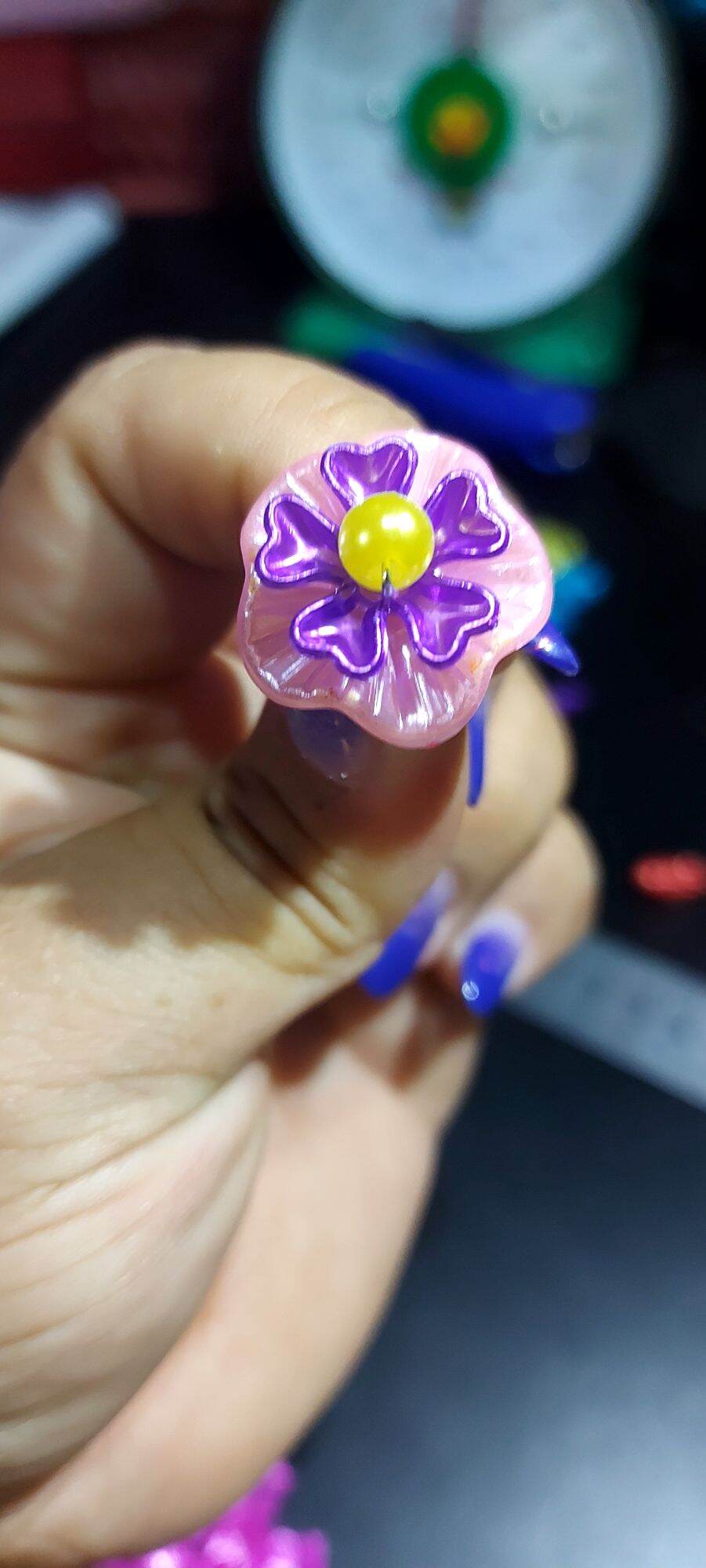 Hạt Acrylic hoa sao cánh tròn 2 cm