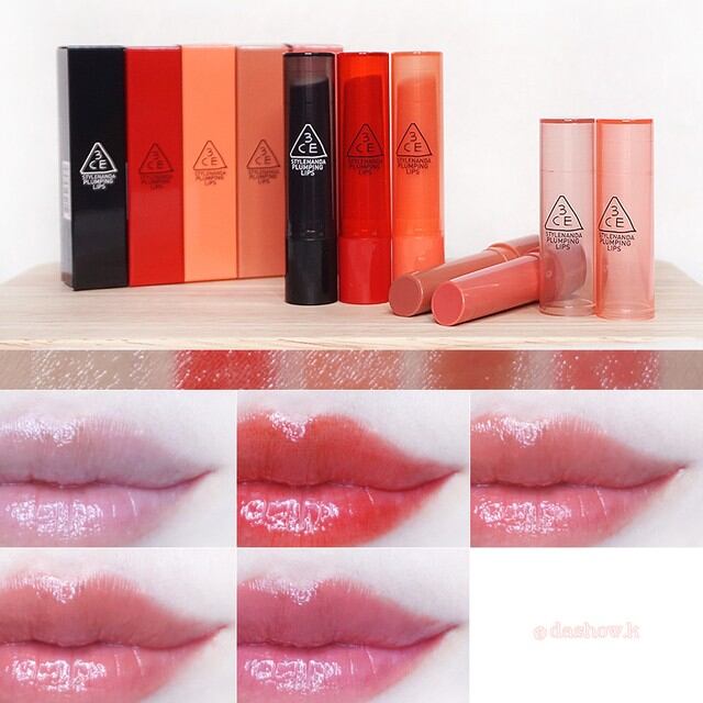 Son dưỡng có màu, đầy đặn môi 3CE Plumping Lips