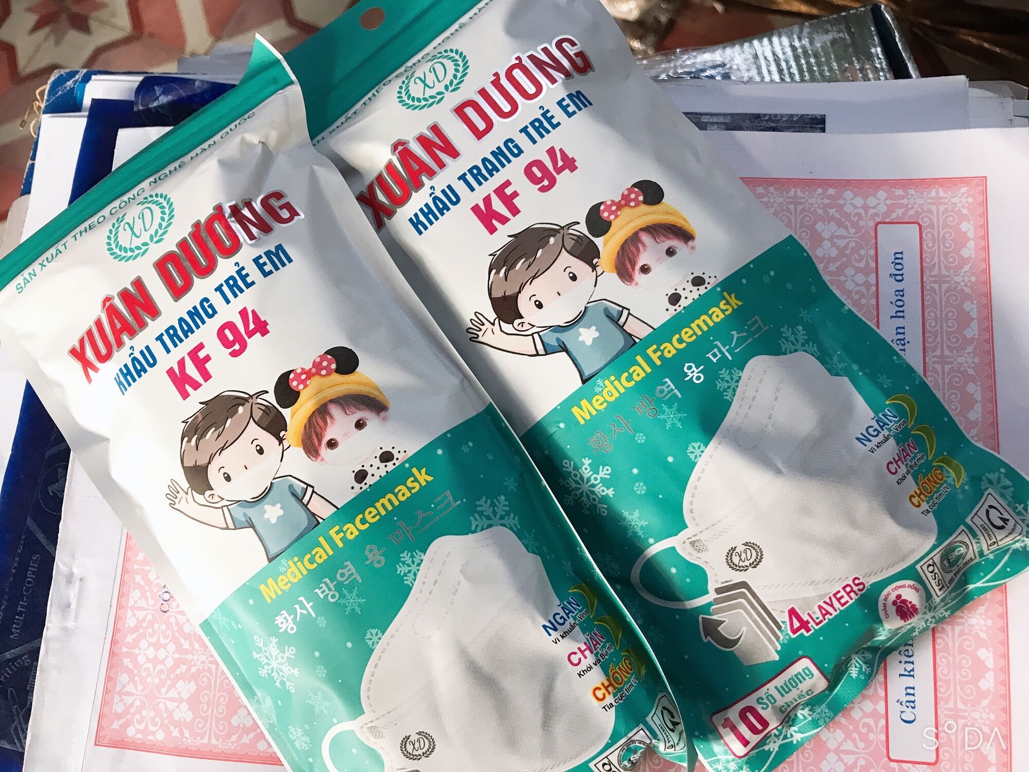 Khẩu trang KF94 trẻ em cao cấp
