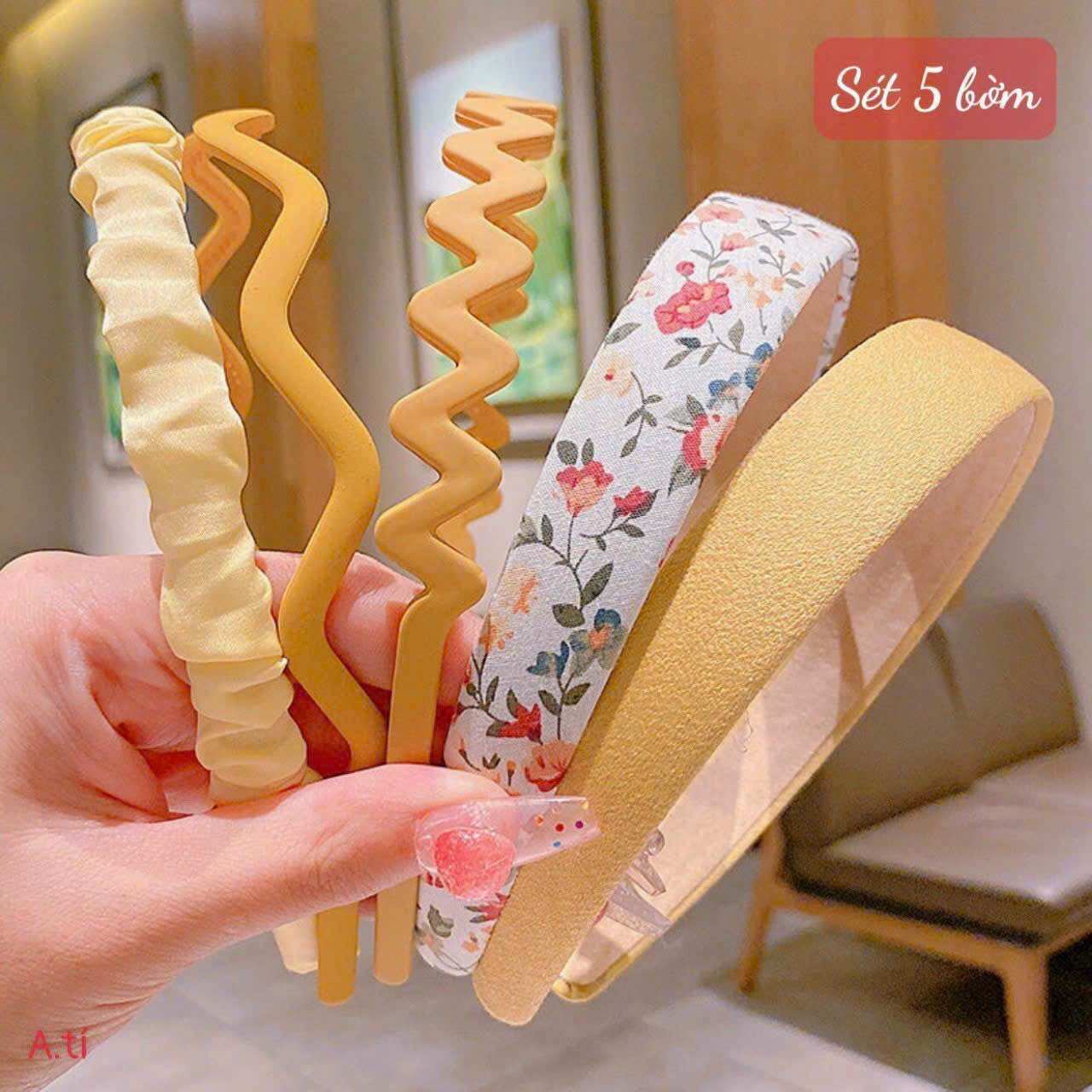 Set  5 Bờm Tóc - Cài Tóc - Băng Đô VINTAGE sang chảnh