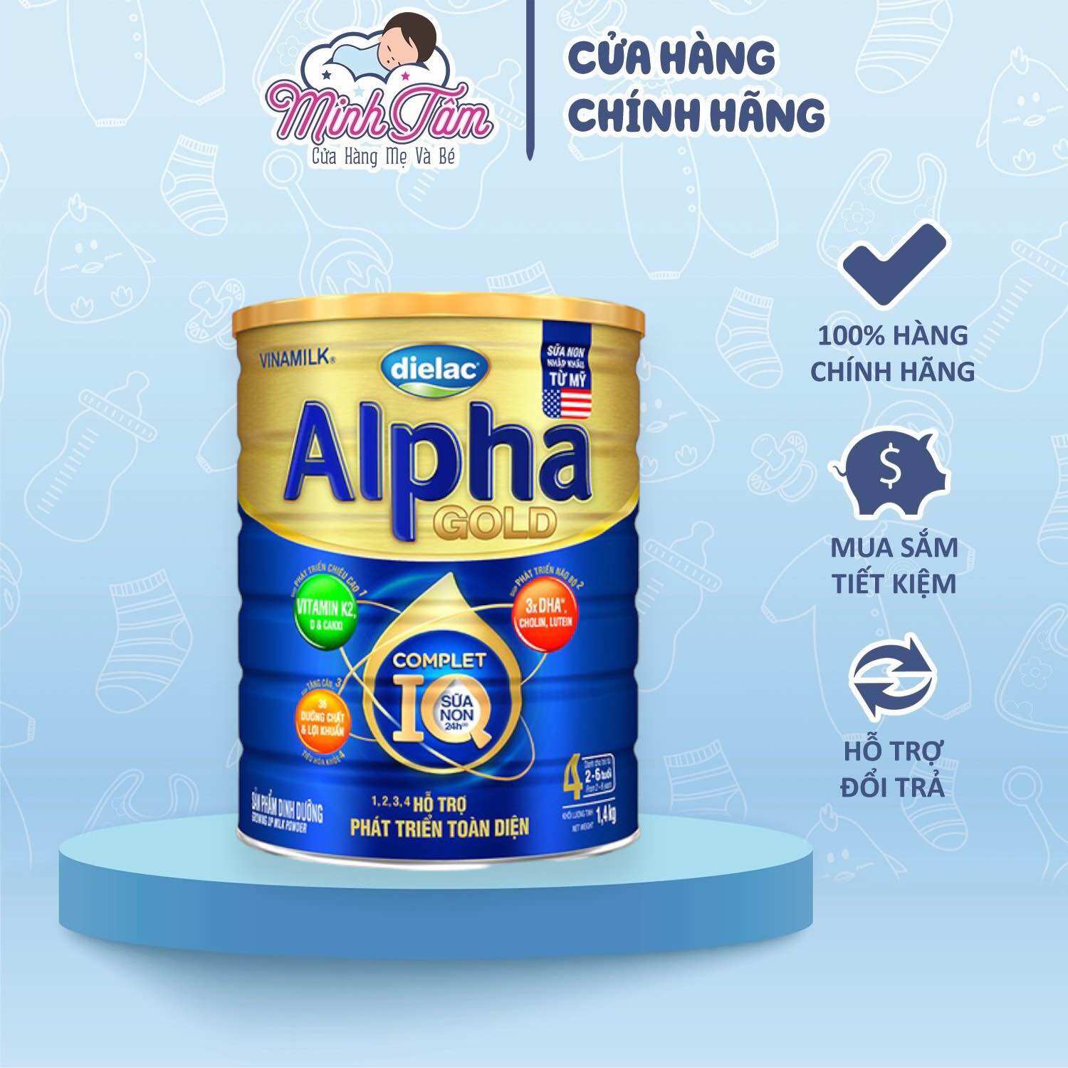 Sữa bột Dielac Alpha Gold 4 (1400g)