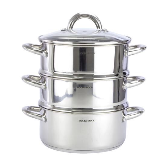 Nồi hấp Inox cao cấp 3 tầng Lock&Lock 20cm - LLH1202