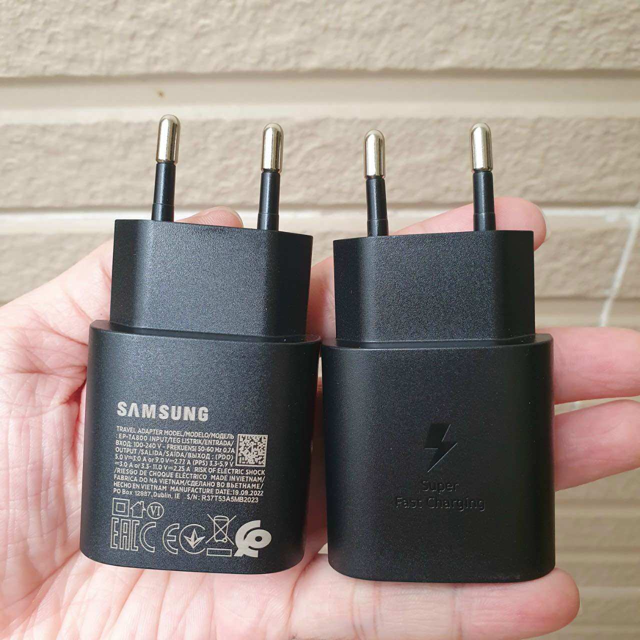 Combo Sạc + cáp siêu nhanh Samsung 25W dành cho S20/S21/S22/S23 /note 10 / note 20