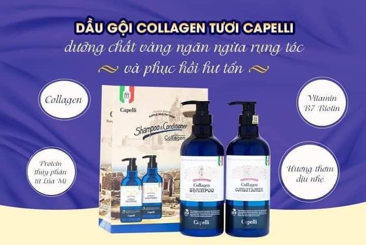 DẦU GỘI COLLAGEN CAPELLI Ý 850ml