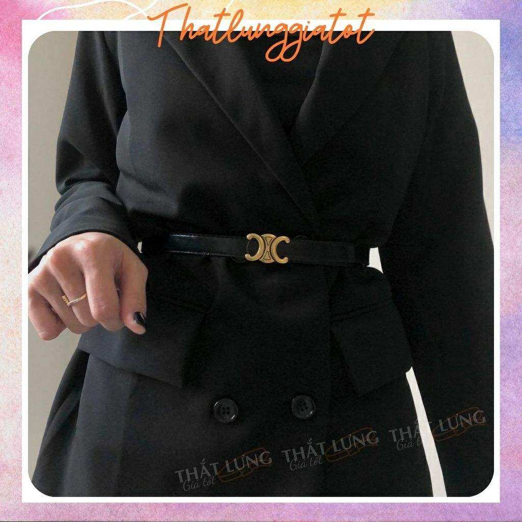 Thắt lưng váy mặt màu đồng cá tính bản nhỏ 1.8cm (hỗ trợ bấm lỗ dây nịt) TL420 - Thắt Lưng Giá Tốt