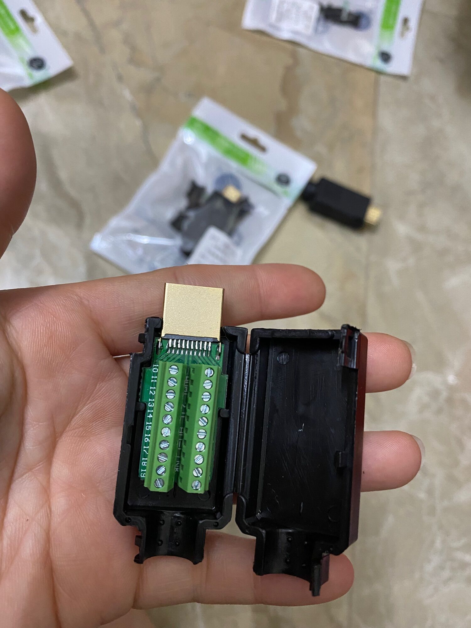Đầu jack HDMI hàn kèm vỏ  - đơn giá 1 chiếc