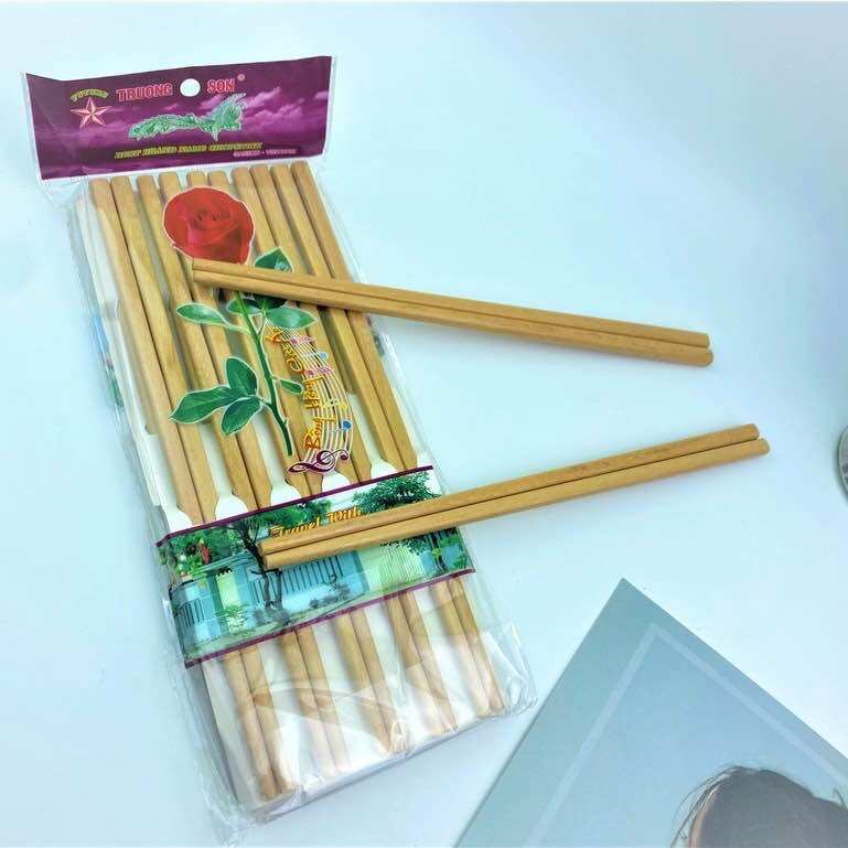 💥 set 10 đôi đũa gỗ, ăn cơm