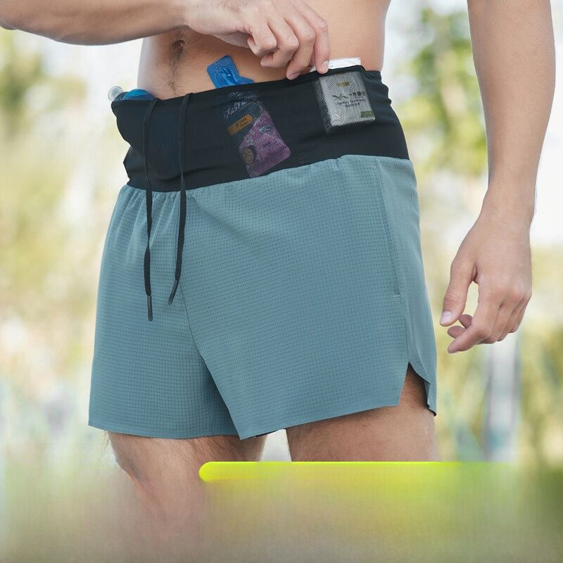 Quần Short Chạy Bộ Nam Chuyên Nghiệp Quần Chạy Bộ Marathon Ba Điểm Nhanh Khô Có Túi Đựng Điện Thoại 