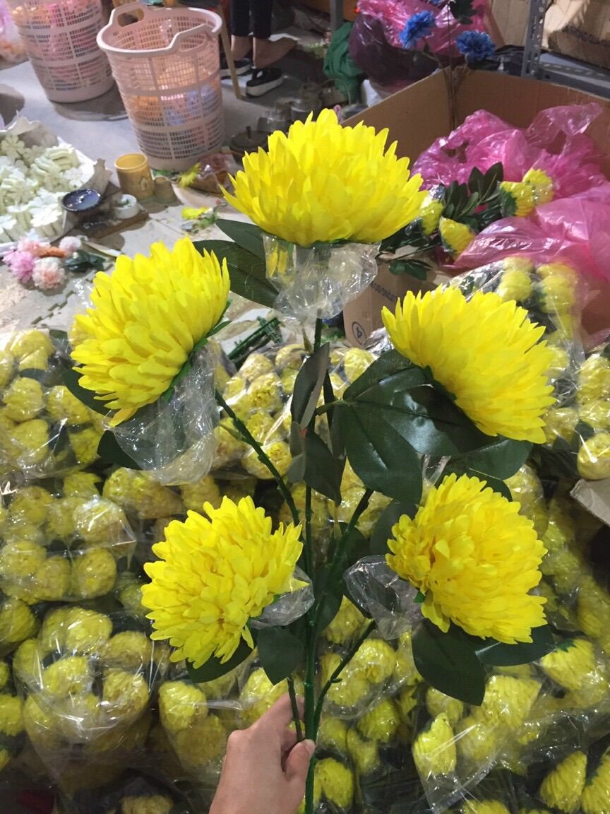 Cành Cúc 5 bông _ hoa trang trí