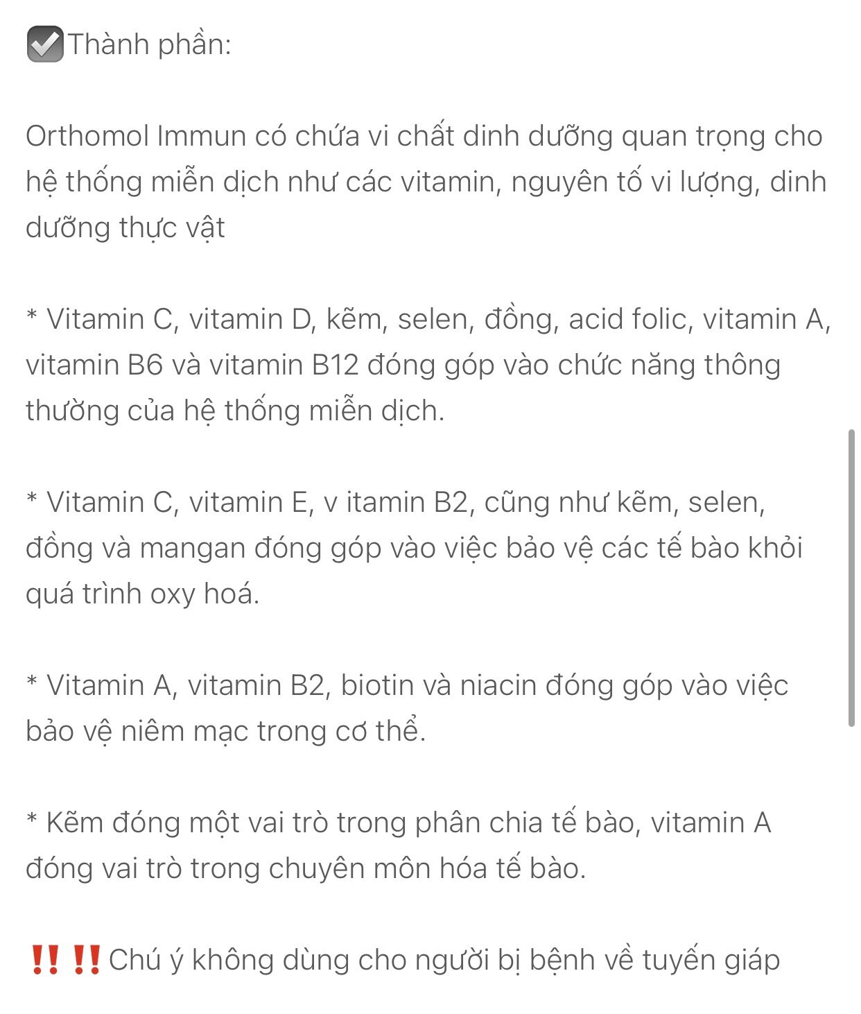 Orthomol immun- Nội địa Đức