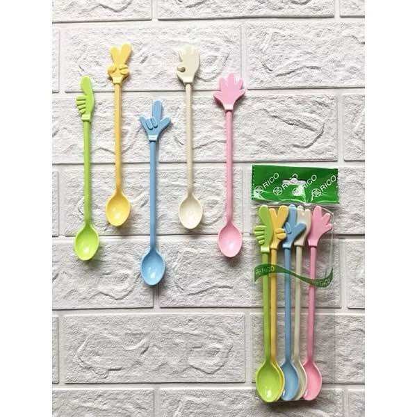 Set 10 Muỗng Cà Phê Hình BÀN TAY (Dài 20cm)