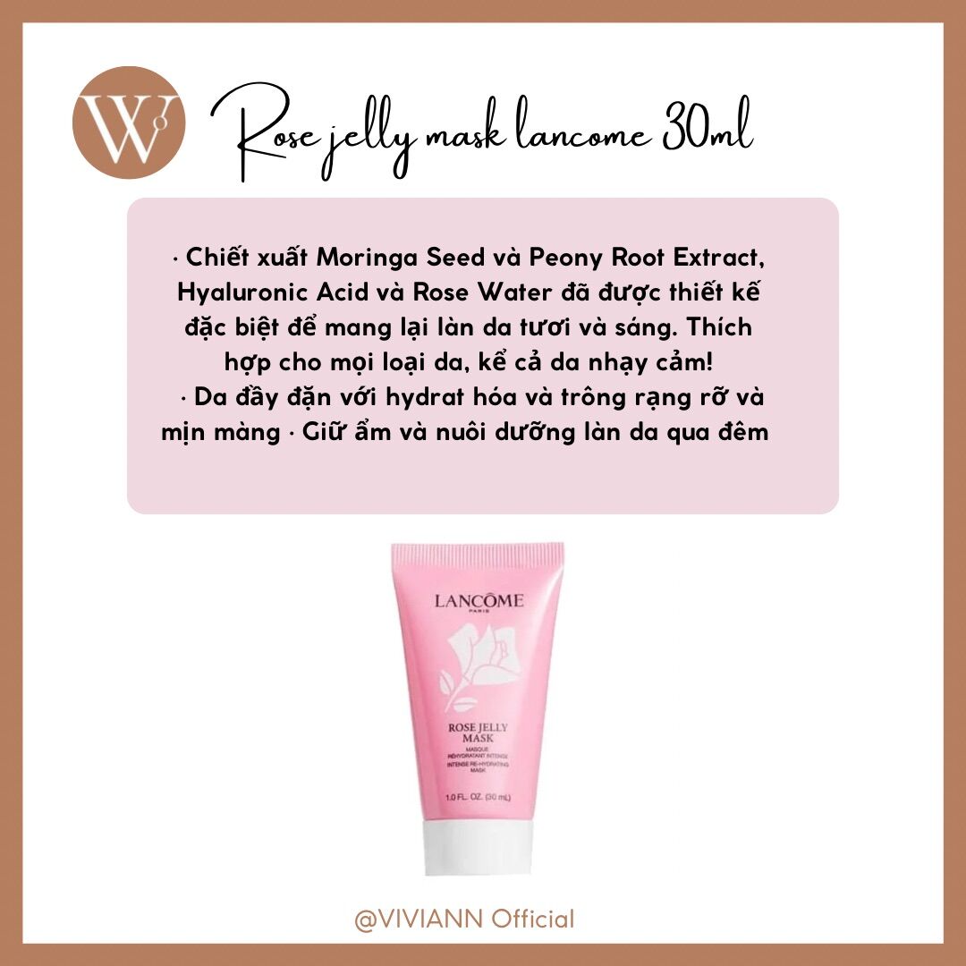 [ USA ] Mặt nạ rose jelly mask Lancôme 30ml no box (NEW 100%)