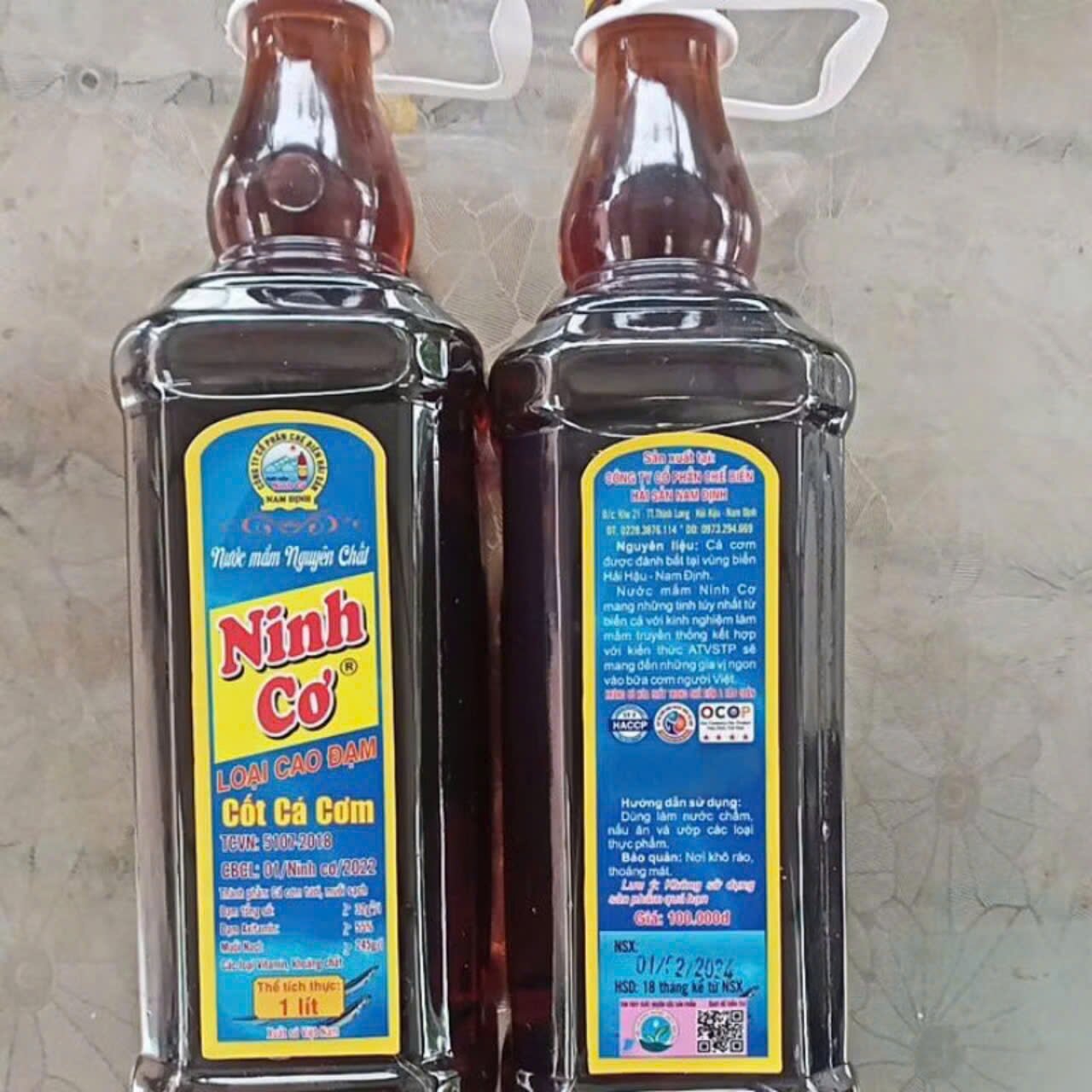 [1 chai] Nước mắm chắt truyền thống Ninh cơ chai 1000ml. Độ đạm >=55%. không chất bảo quản, Mắm Hải Hậu, Nam Định