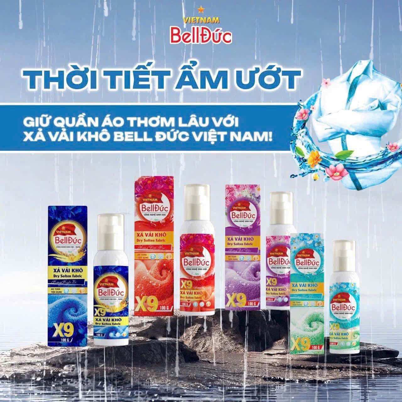Xả Vải Khô BELL ĐỨC Mùi Thơm Dễ Chịu, Công Nghệ Sinh Học 100ml