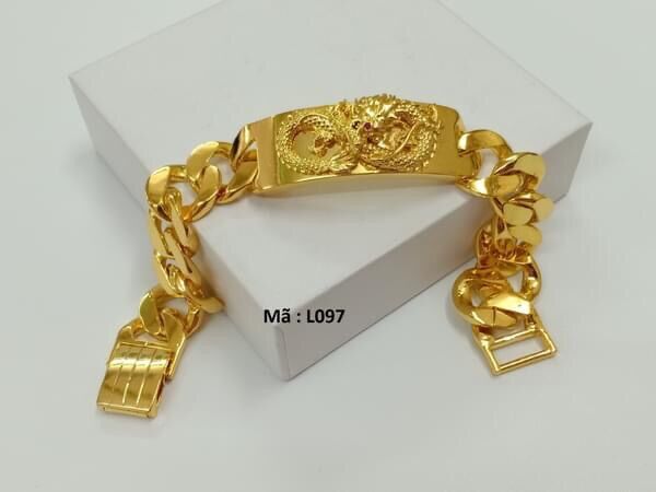Lắc tay mạ vàng hình rồng cho nam