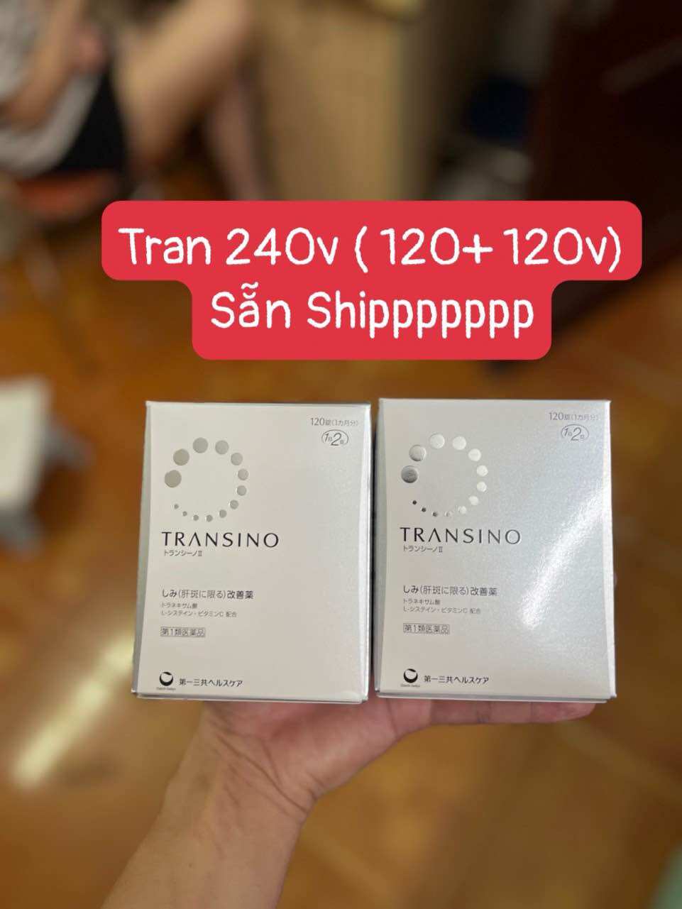 Transino 120 viên giảm nám, tàn nhang, trắng sáng, đẹp da Nhật bản (Hộp Trắng)