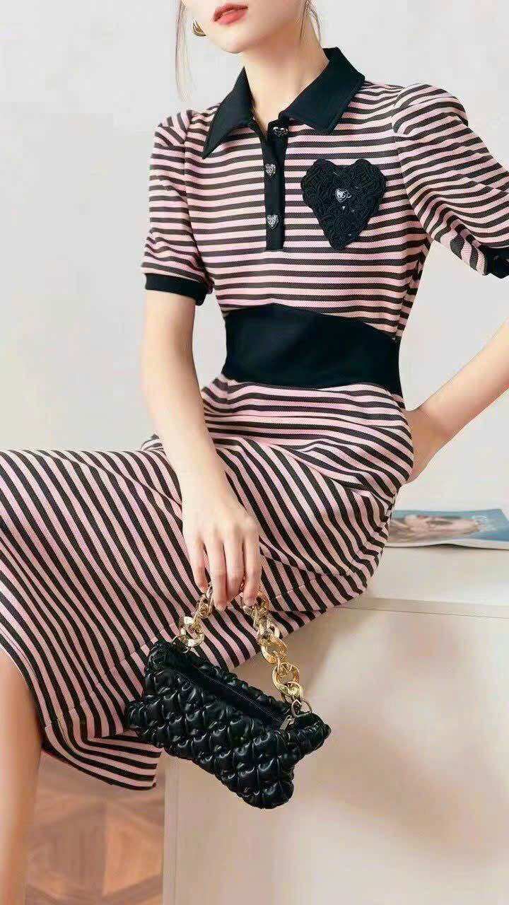 Đầm body sọc - dáng dài - siêu hack dáng