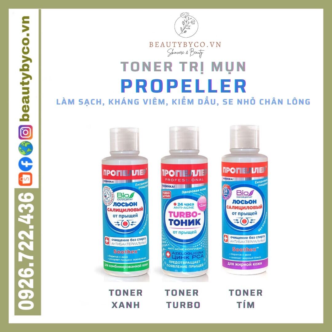 Toner Propeller Giảm Viêm Mụn Tiêu Mủ Giảm Dầu Nhờn