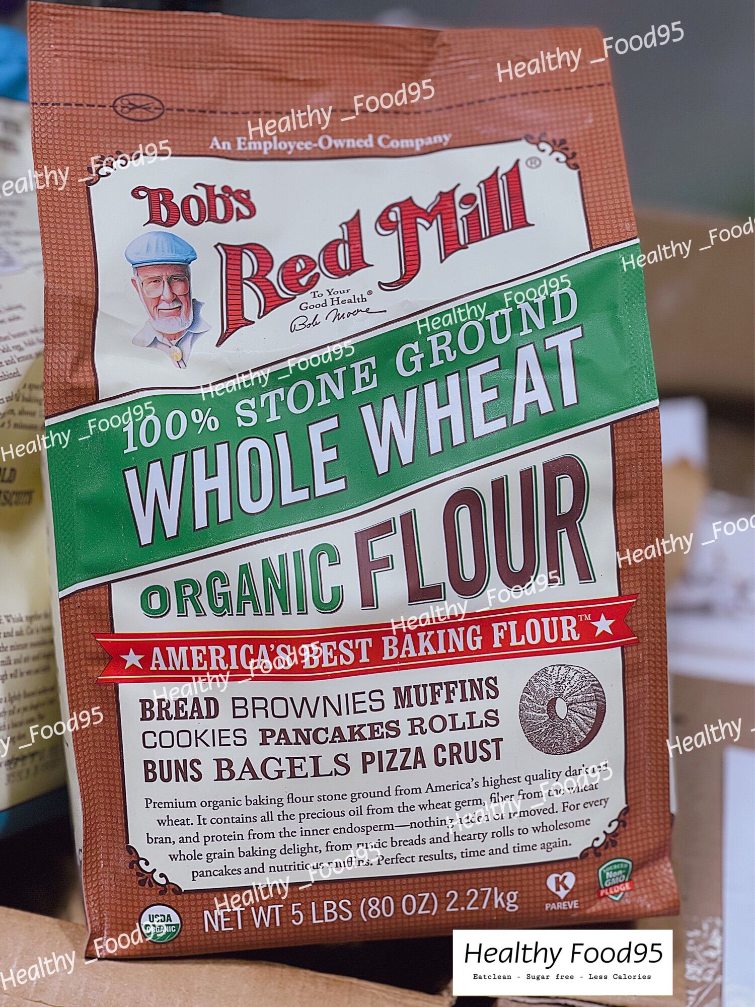 Bột mì nguyên cám hữu cơ red milk