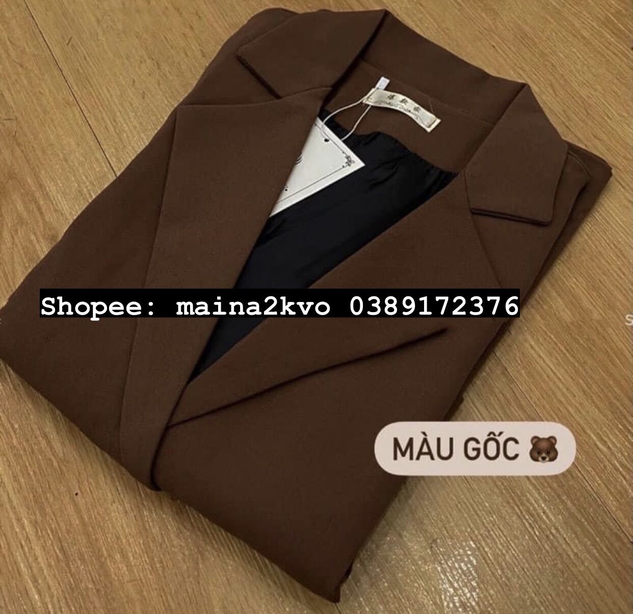 Blazer 2 lớp nâu coffee (ẢNH THẬT/HÀNG SẴN)
