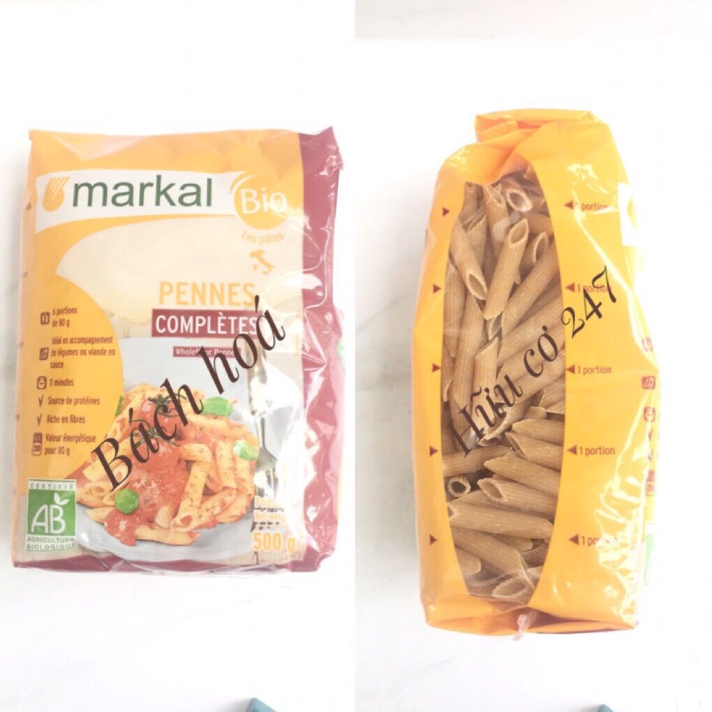 [ Tách lẻ 100g] Nui xoắn lứt hữu cơ Markal - Date 05/2024